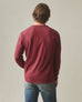 Men's Premium Slub Crew Tee Long Sleeve - Bonfire Red